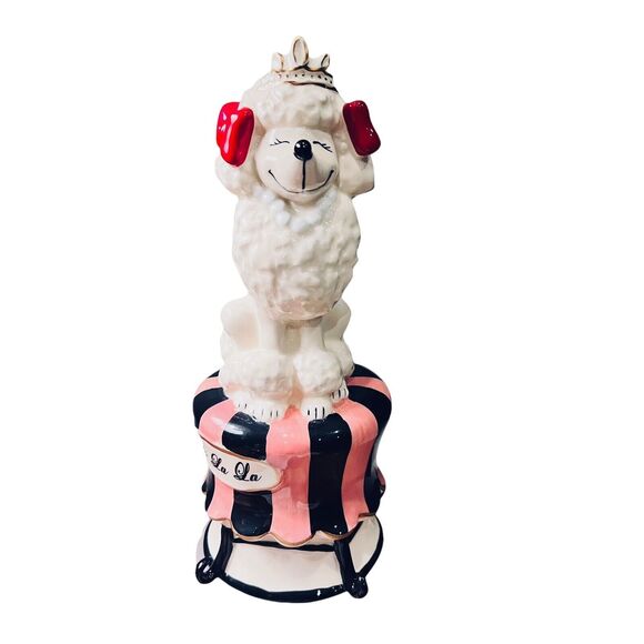 Blue Sky Clayworks Ooh La La Ceramic Poodle Figurine Valentines Day 10.5"H - Picture 4 of 9